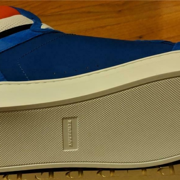 Burberry "Reeth" Leather/Suede High-Top Sneakers - Picture 6 of 7
